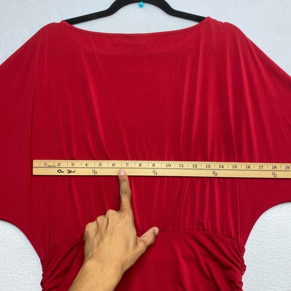 Torrid Mini Studio Dress Womens 0X Red 3/4 Sleeve Knit $75 - Picture 8 of 10